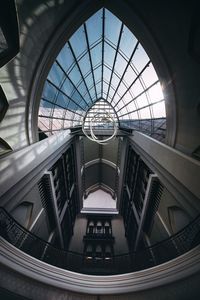 Directly below shot of skylight in building