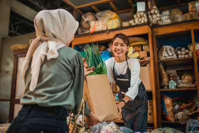 People in market