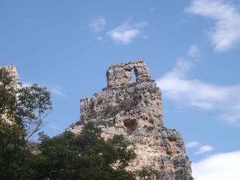 Low angle view of castle against sky