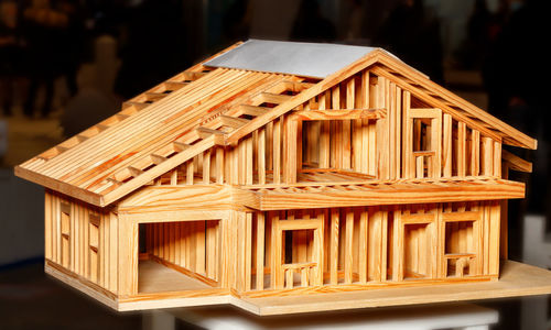 Close-up of wooden box on table