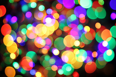 Defocused image of illuminated lights