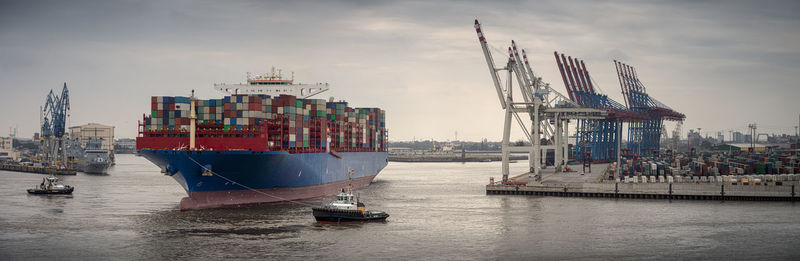 Cranes at commercial dock