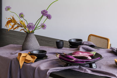 Potted plant on table