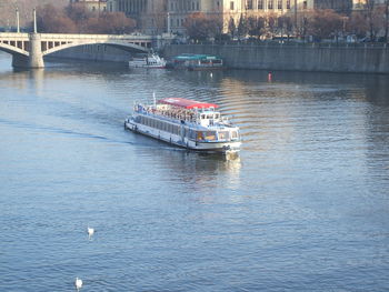 Ferry sailing in river