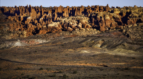 View of rock formations