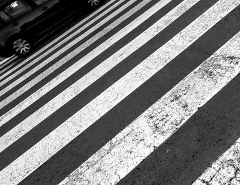 High angle view of zebra crossing