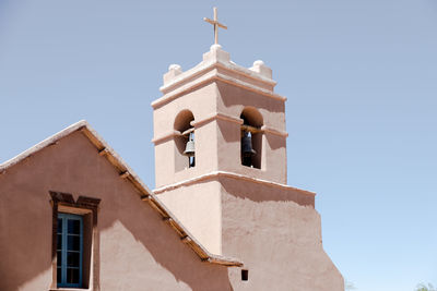 Low angle view of building against clear sky