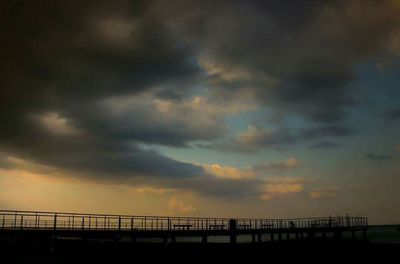 Scenic view of cloudy sky at sunset