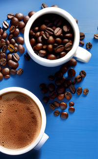 Directly above shot of coffee on table