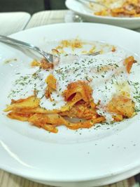 Close-up of served food