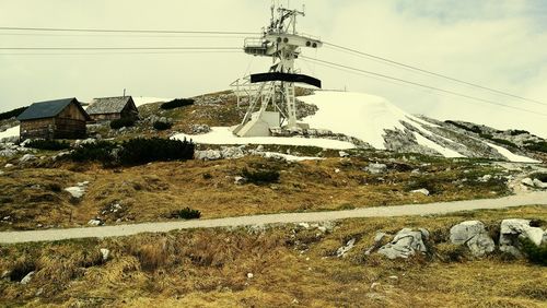 View of ski lift against sky