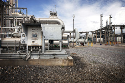 View of oil refinery