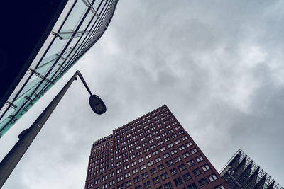 Low angle view of modern building against sky