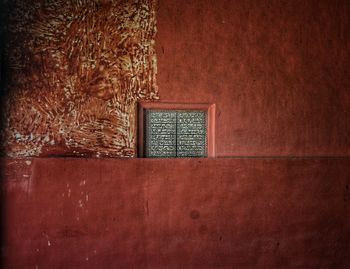Close-up of window on wall