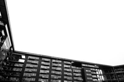 Low angle view of building against clear sky