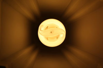 Close-up of illuminated light bulb