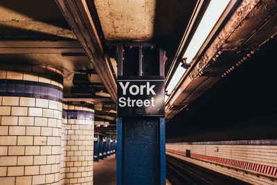 View of subway station