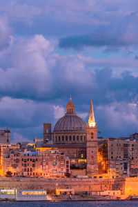 View of building against cloudy sky