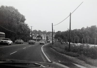 Car moving on road