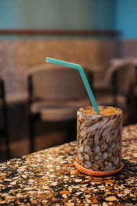 Close-up of drink on table