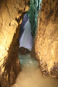 Scenic view of rock formation in sea