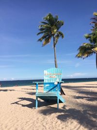 Lifeguard chair on beach