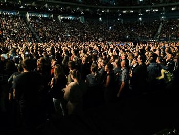 People enjoying at night