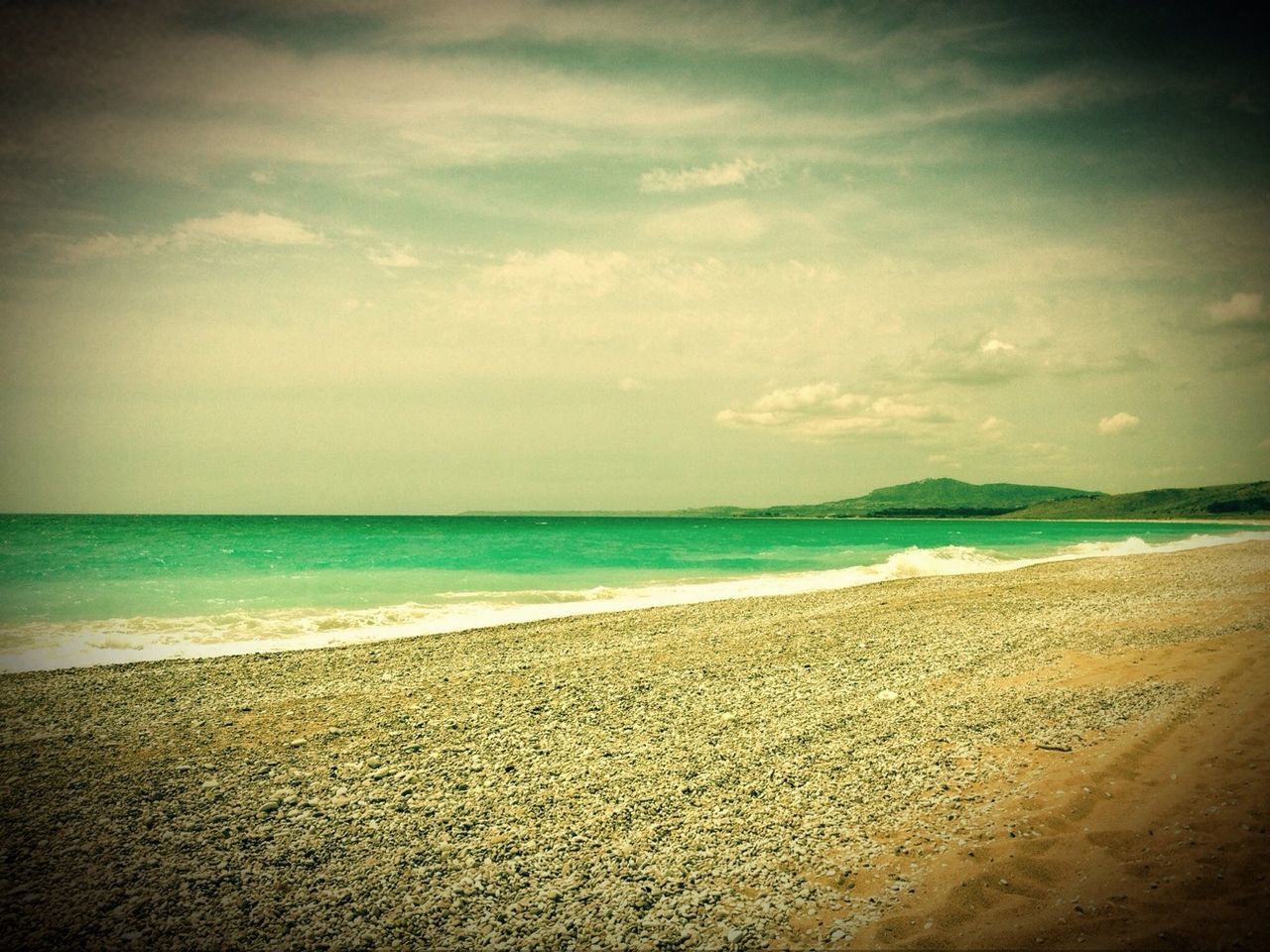sea, horizon over water, beach, water, shore, sand, sky, tranquil scene, scenics, tranquility, beauty in nature, nature, cloud - sky, idyllic, wave, coastline, cloud, outdoors, cloudy, surf