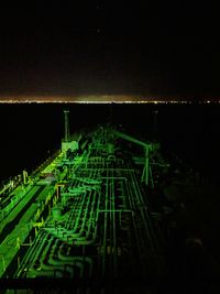 Illuminated sky at night