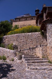 View of old building against clear sky