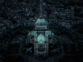 Aerial view of koekelberg basilica church