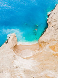 High angle view of beach