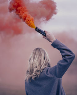 Woman waving