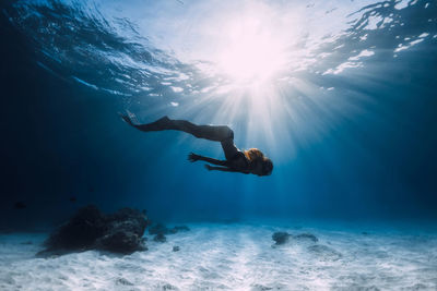 Woman freediver