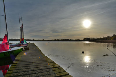 Calm lake at sunset