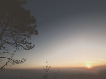 Scenic view of landscape at sunset