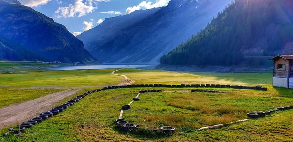 Scenic view of landscape against sky