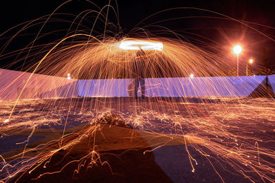 Light trails at night