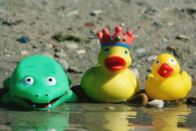 Close-up of toys on a table