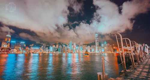 View of city at waterfront