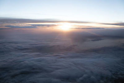 Scenic view of cloudscape against sky during sunset