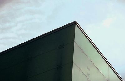 Low angle view of modern building against sky