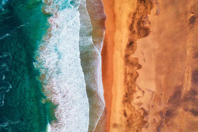 High angle view of beach