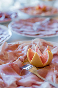 Close-up of food in plate