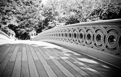 Empty bow bridge at central park