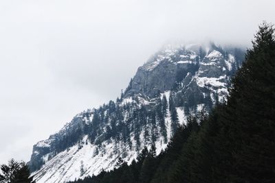 Low angle view of mountain against sky