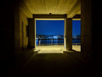 Empty corridor in building