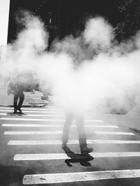 People walking on road