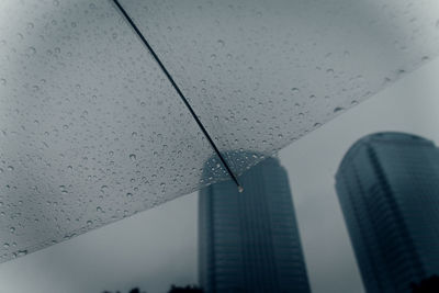 Low angle view of water against sky