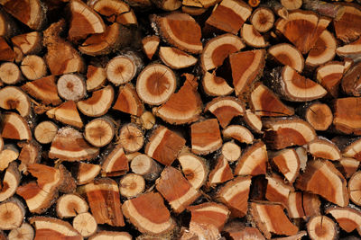 Full frame shot of firewood